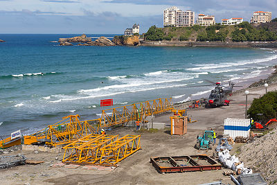 Hélitreuillage Super Puma-GTS-Grue, Biarritz-64-France